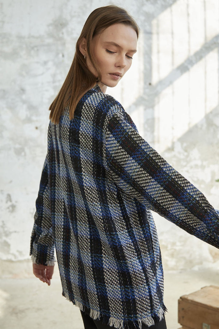MDS Women Tassel Detail Button-Up Shirt - Blue - Wythenshawe