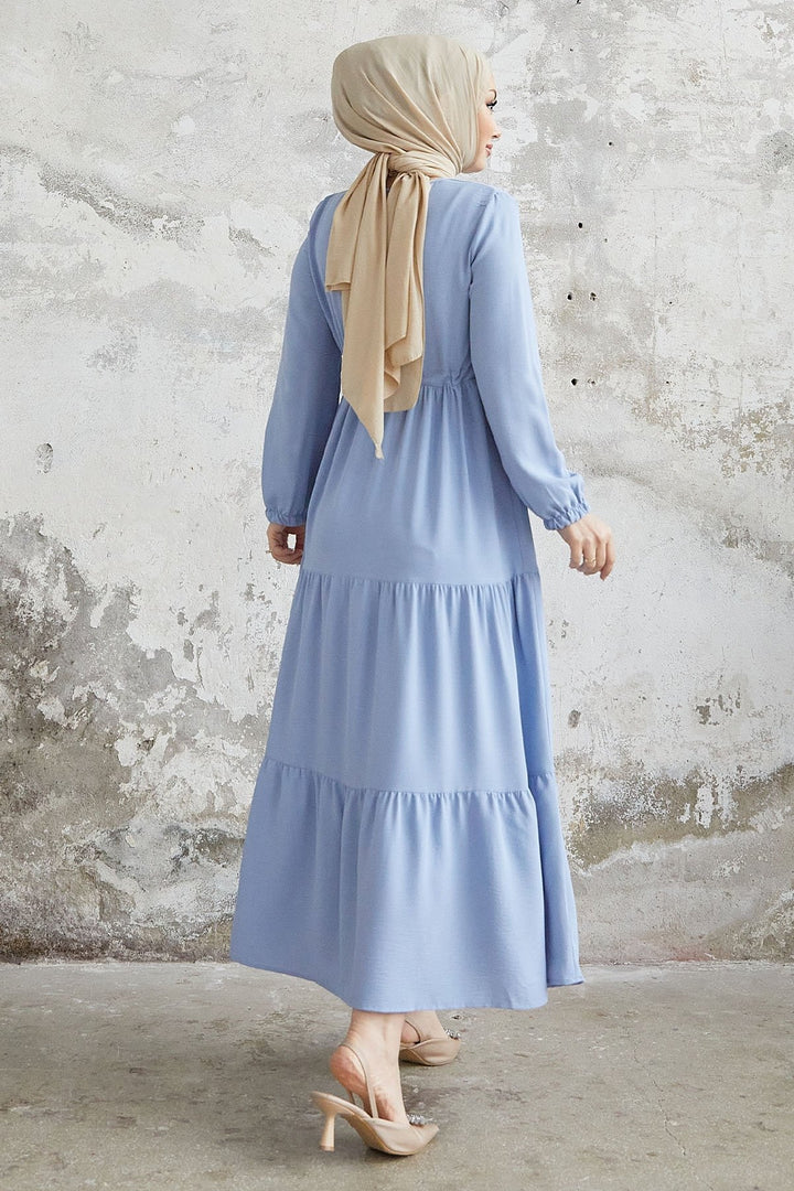 MDS Women Pamela Buttoned A-line Dress - Baby Blue - Teramo