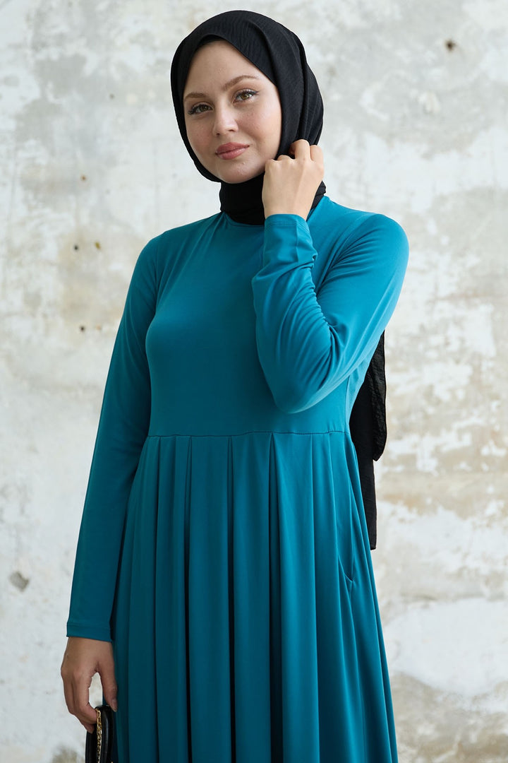 MDS Women Sandy Pocket Dress - Petrol Green - Tizayuca