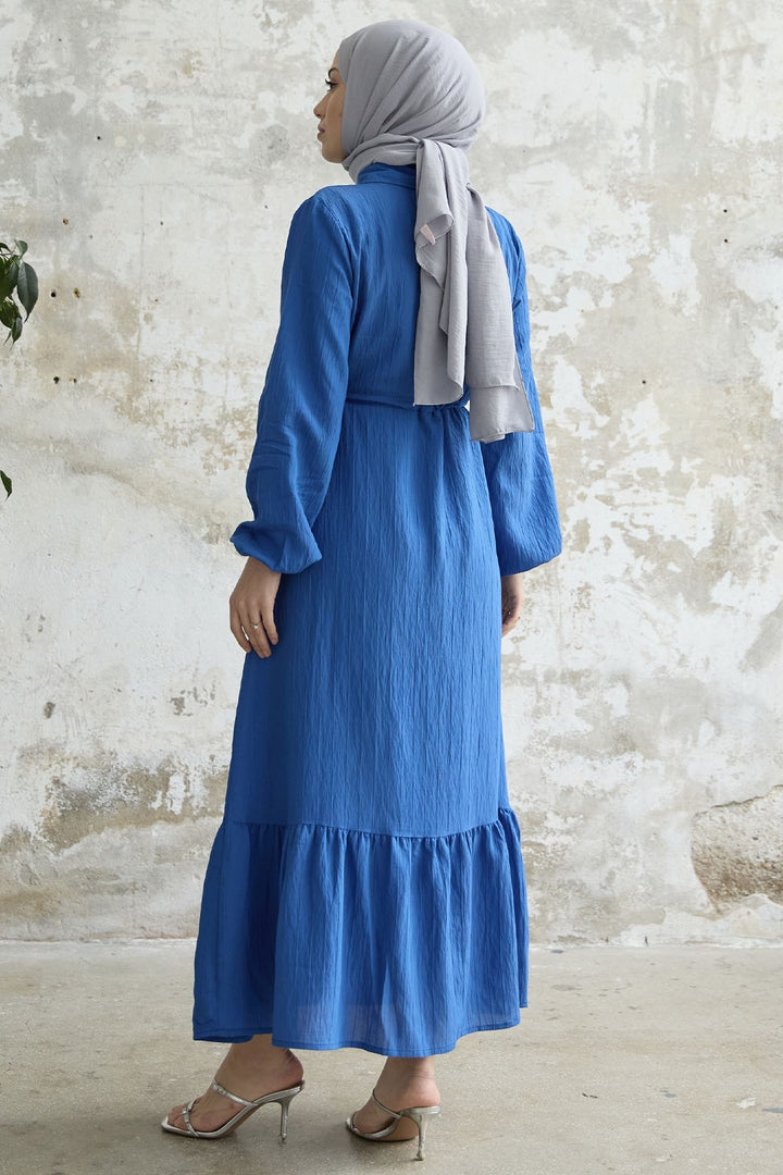 MDS Women Self-Striped Monaco Dress - Saxe Blue - Salina
