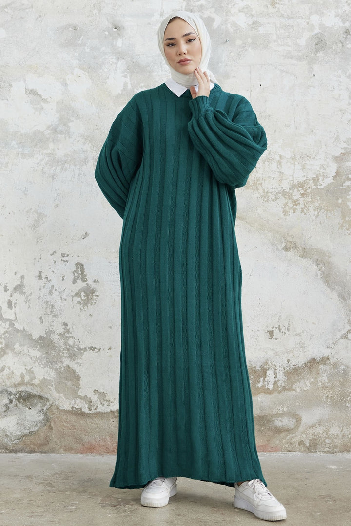 MDS Women Lovisa Threaded Knit Dress - Petrol - Barnsley