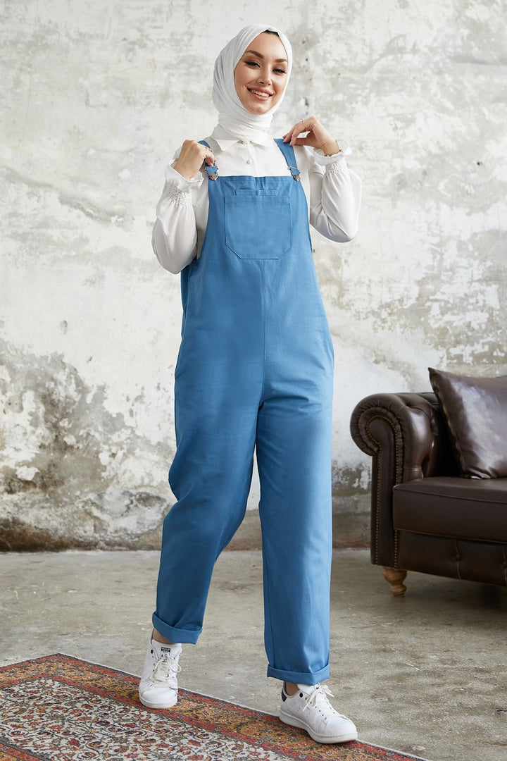 MDS Women Lindy Overall with Straps - Blue - Suhl