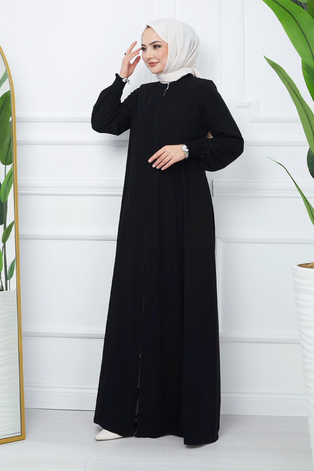 MDS Women Patchwork Mevlana Fabric Cloak - Black - Plauen