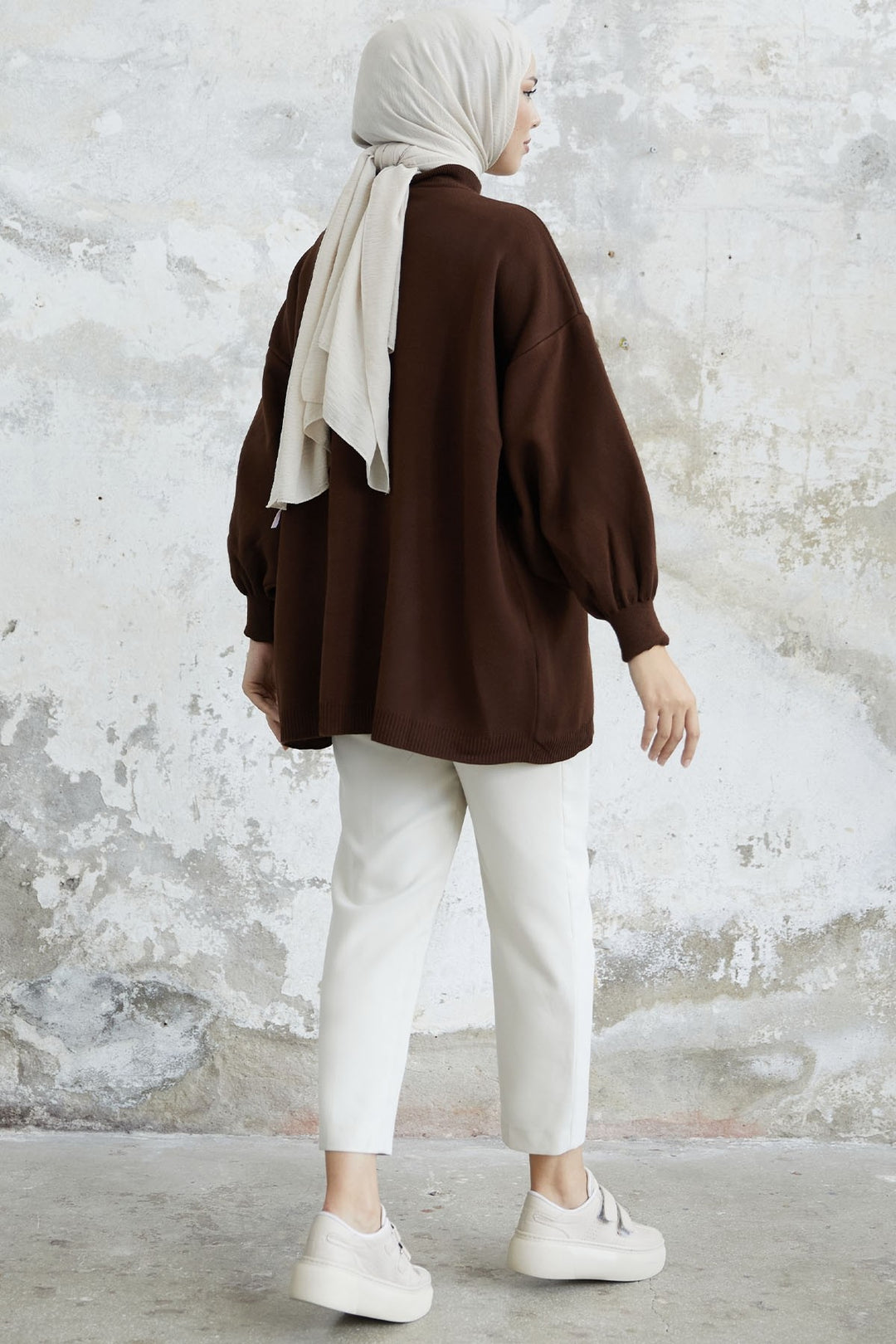 MDS Women Sara Zippered Knit Tunic - Bitter Brown - Cottage Grove