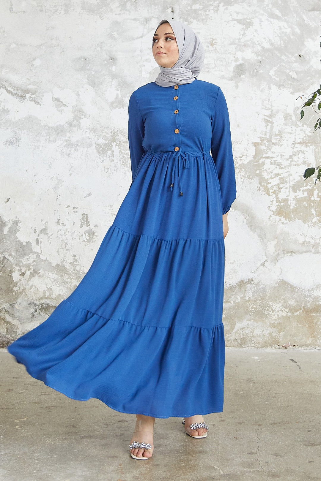 MDS Women Pamela Buttoned A-line Dress - Saxe Blue - San Juan del Río