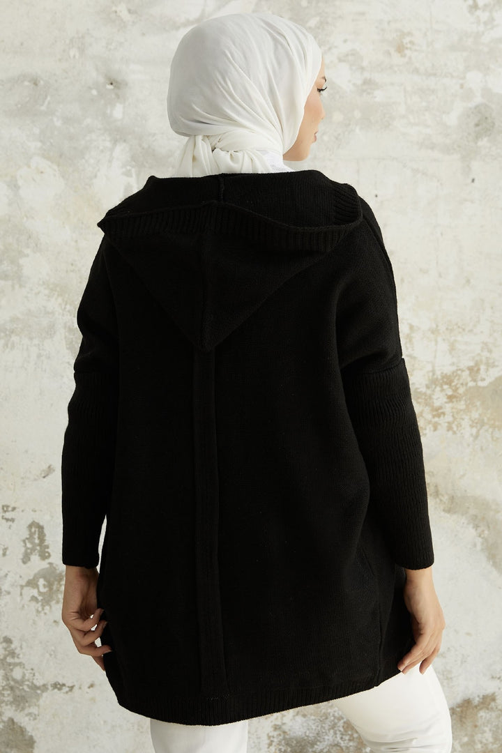 MDS Women Kitty Hooded Cardigan - Black - Clifton Park