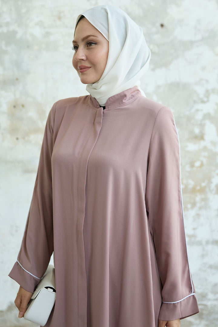 MDS Women Salvia Loose Sleeve Biye Patterned Powder Ferace - Lompoc