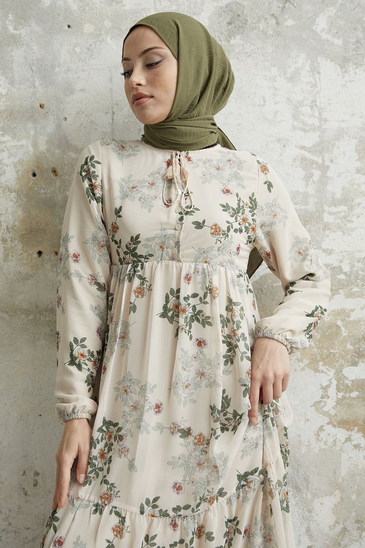 MDS Women Lavi Tassel Detail Chiffon Dress - Green - Bracknell