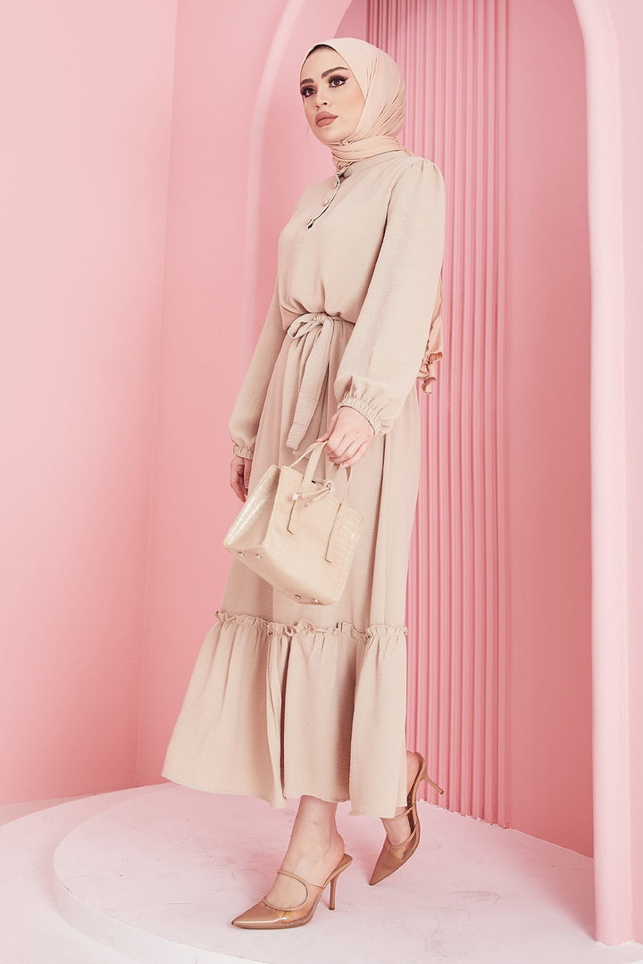 MDS Women Meyra Buttoned A-line Dress - Beige - Cheektowaga