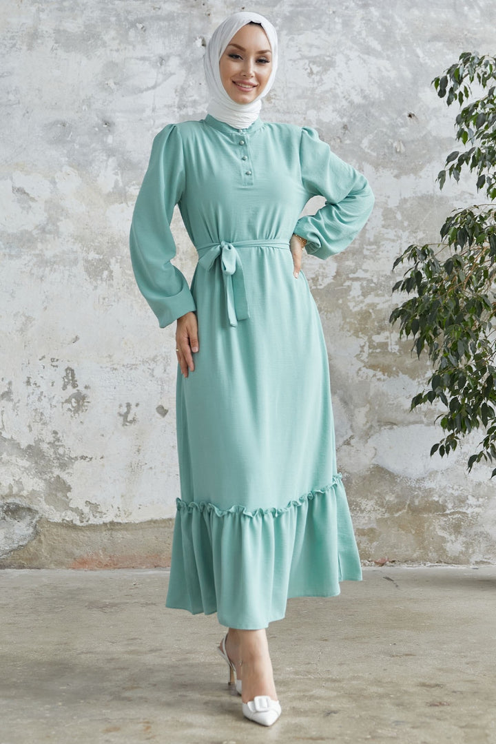 MDS Women Meyra Buttoned A-line Dress - Light Green - Norwich