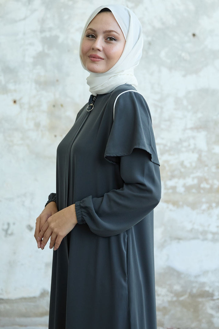 MDS Women Arm Detailed Biyeli Anthracite Ferace - Union City