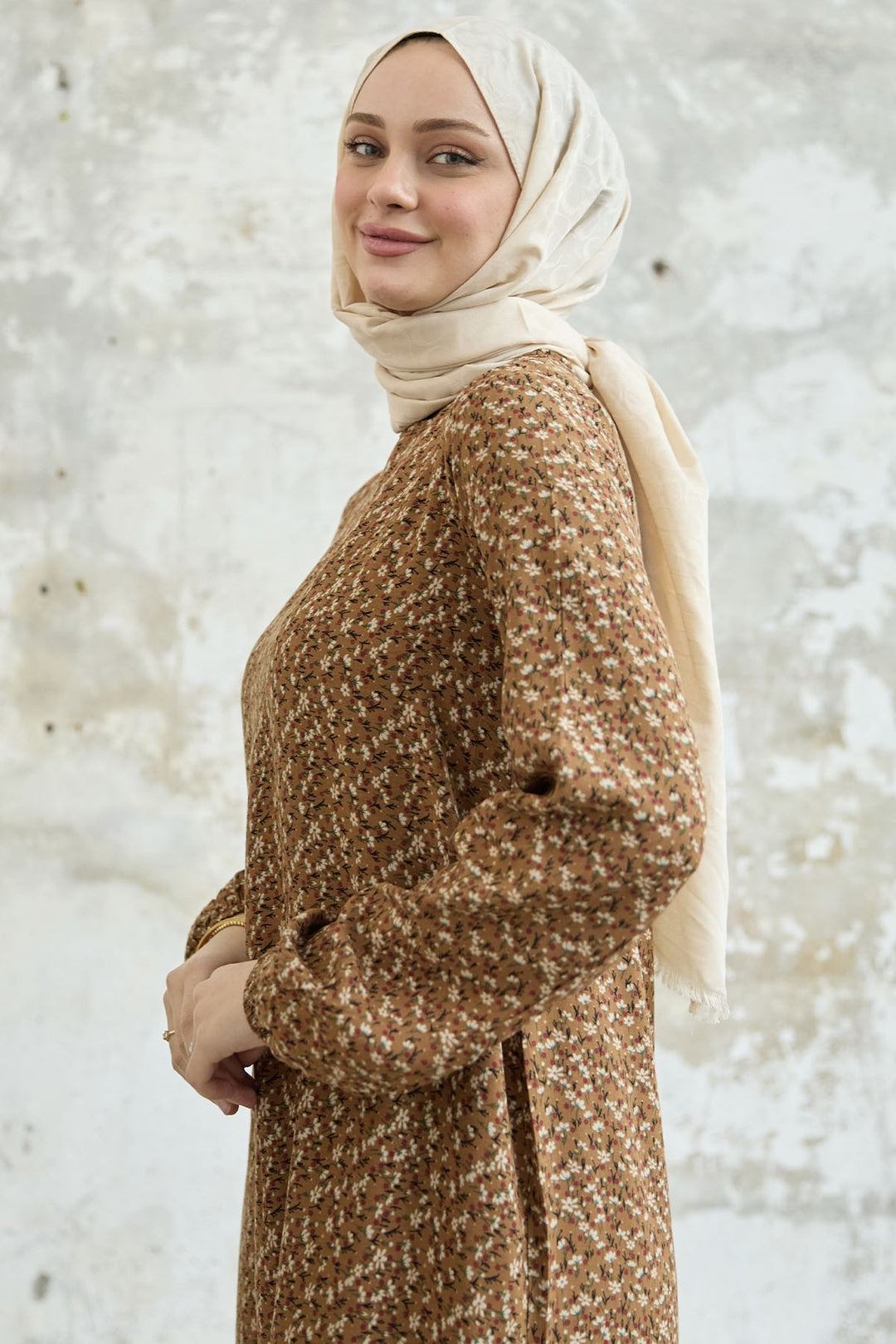 MDS Women Crispy Daisy Casual Viscose Dress - Brown - Pompano Beach