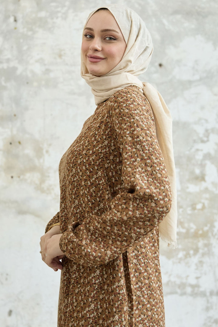 MDS Women Crispy Daisy Casual Viscose Dress - Brown - Pompano Beach