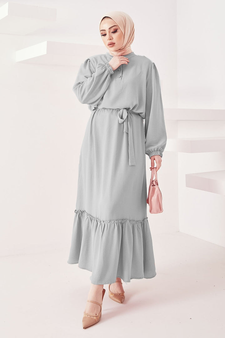 MDS Women Meyra Buttoned A-line Dress - Gray - Senigallia