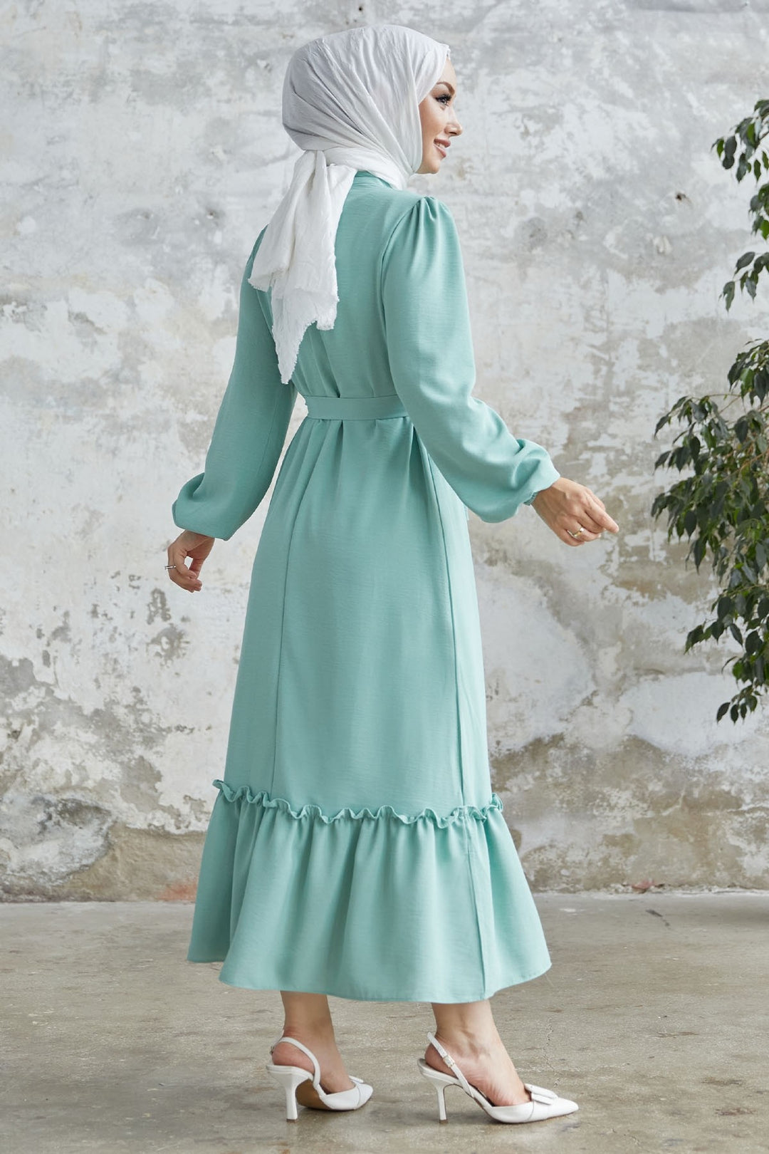 MDS Women Meyra Buttoned A-line Dress - Light Green - Norwich
