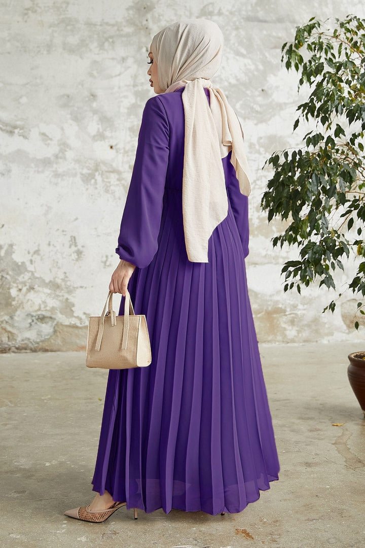 MDS Women Piliseli Limelda Open Purple Chiffon Dress - Ciudad de Allende