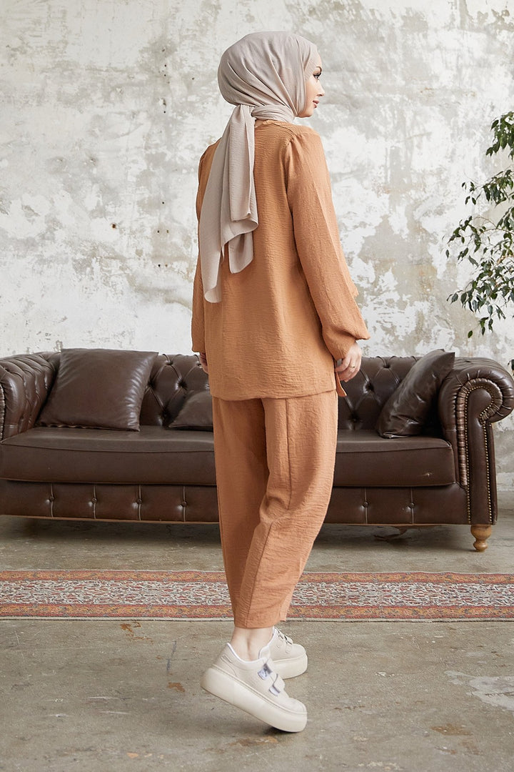 MDS Women Eliya Casual Two-Piece Set - Camel - Salvatierra