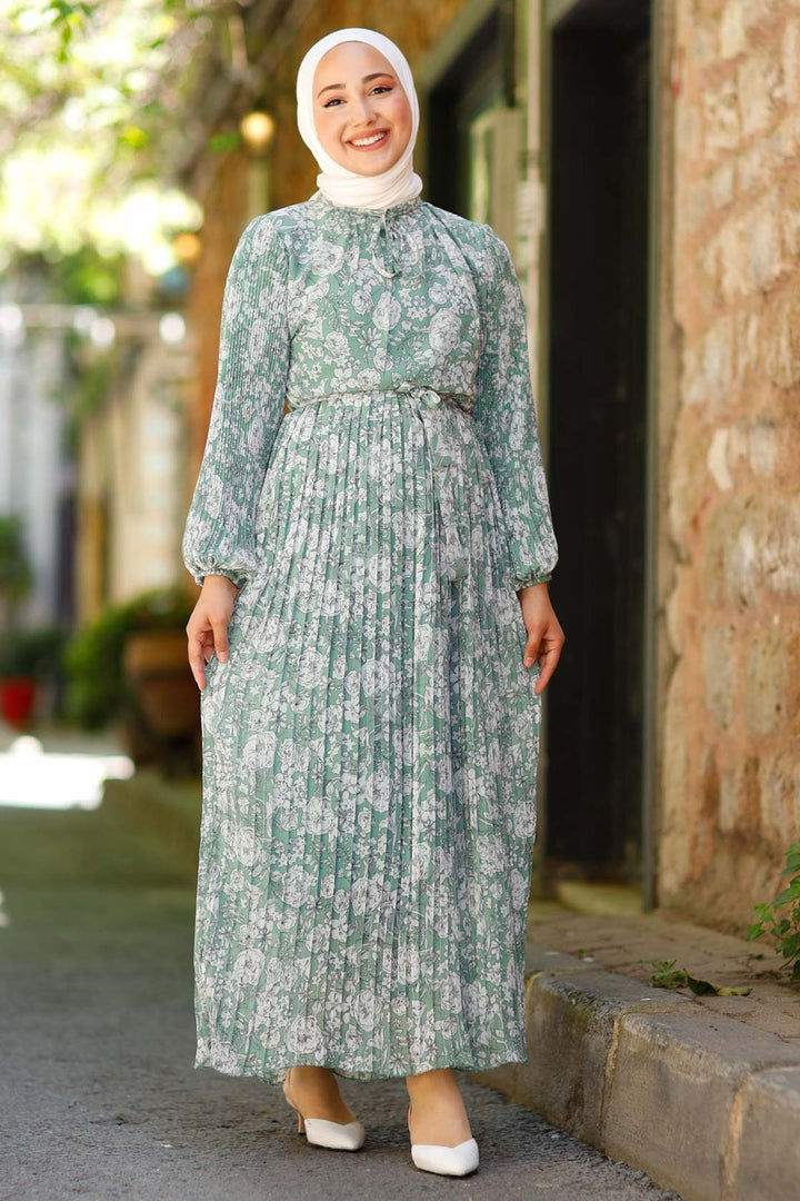 MDS Women Piliseli 6085 Chiffon Dress - Mint - Aspen Hill