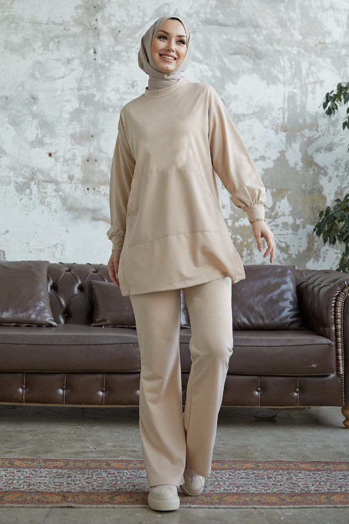 MDS Women Miora Spanish Hem Two-Piece Set - Beige - Conway