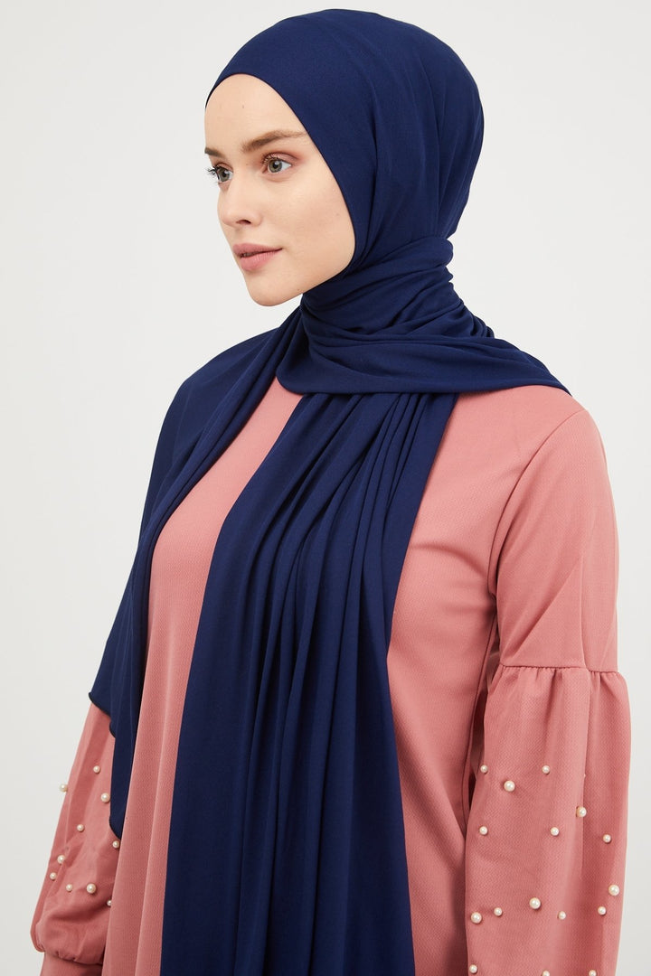 MDS Women Liny Crochet Shawl - Navy Blue - Roanne