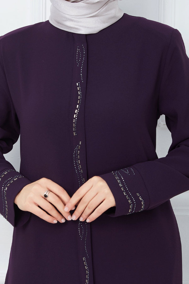 MDS Women Scattered Stone Honeycomb Cloak - Purple - Azuqueca de Henares