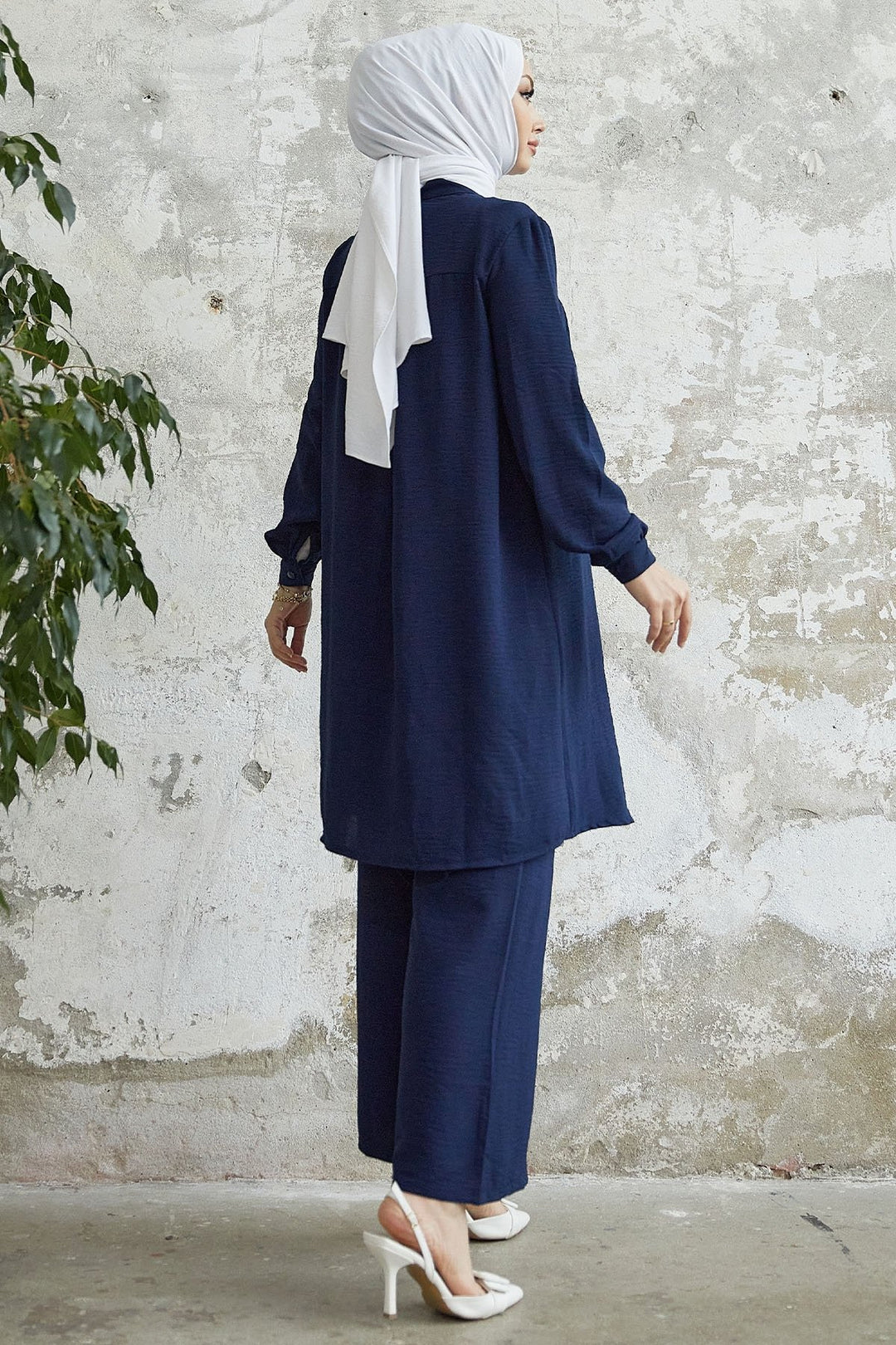 MDS Women Arfa Ayrobin Buttoned Casual Suit - Dark Blue - Kirkland