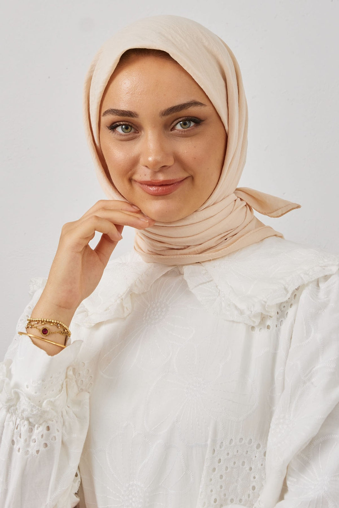 MDS Women Organic Fresh Scarf - Ecru - Calimera