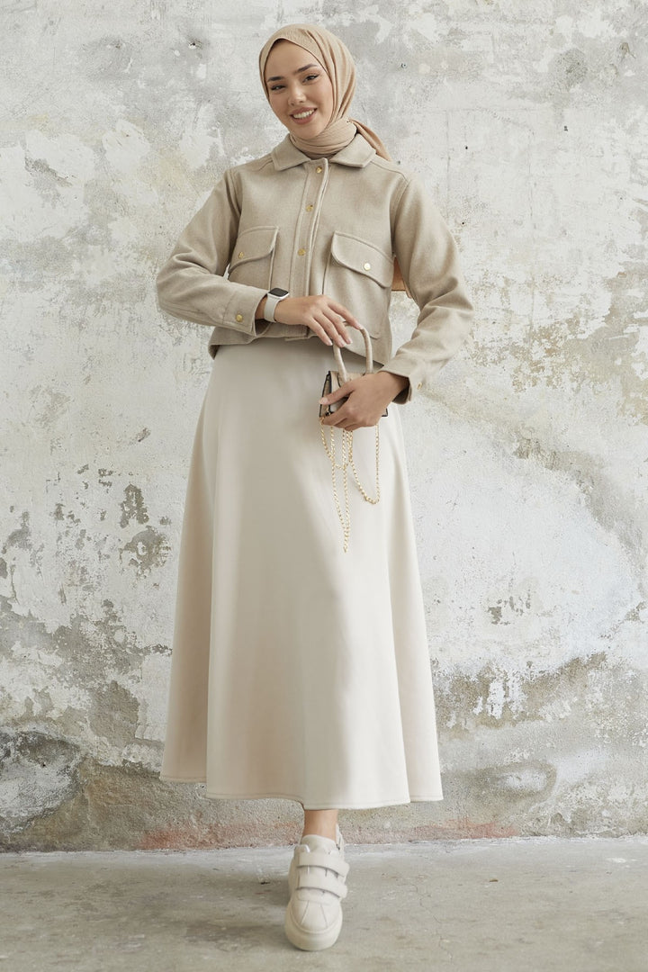 MDS Women Liesa Cover Pocketed Cashmere Jacket - Beige - Marcq-en-Baroeul