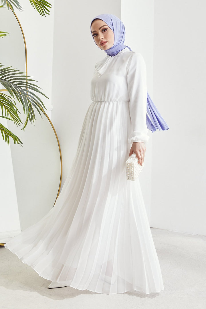 MDS Women Piliseli Limelda Chiffon Dress - White - Zacualtipán