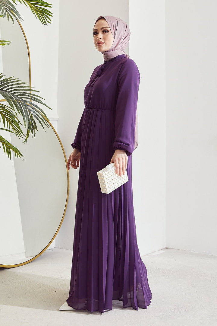 MDS Women Piliseli Limelda Chiffon Dress - Purple - Angers