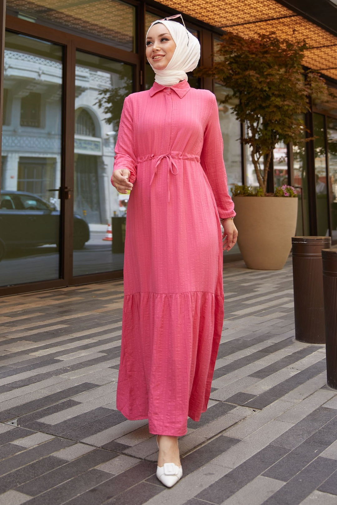 MDS Women Aliza Tunnel Belted Dress - Pink - Louisville