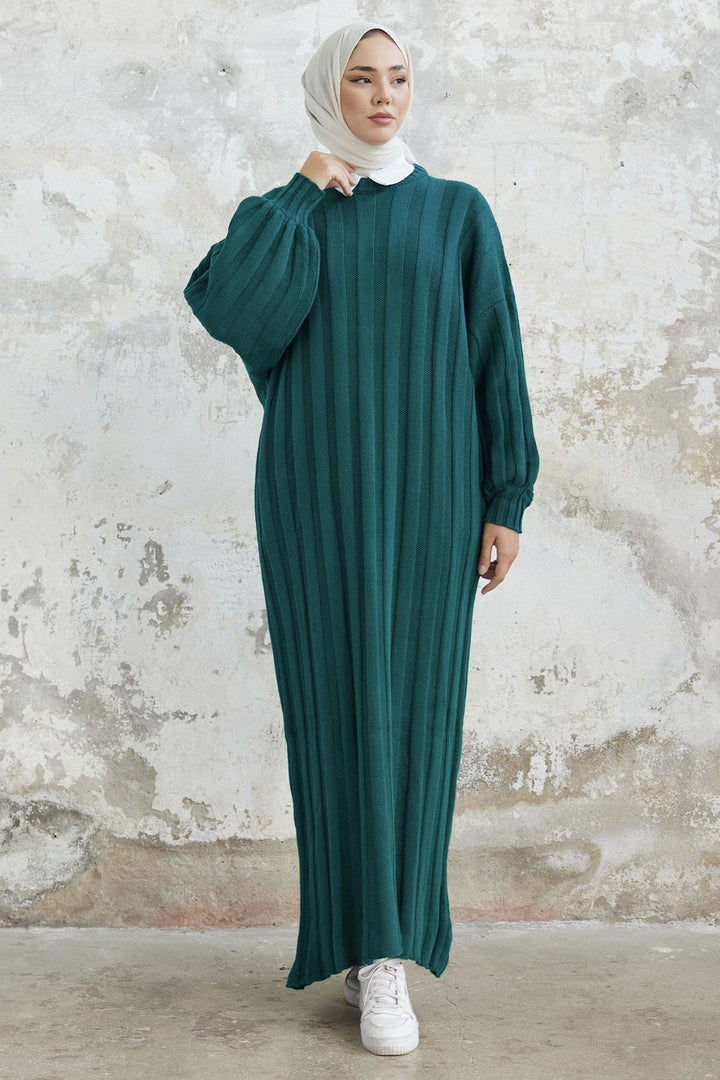 MDS Women Lovisa Threaded Knit Dress - Petrol - Barnsley