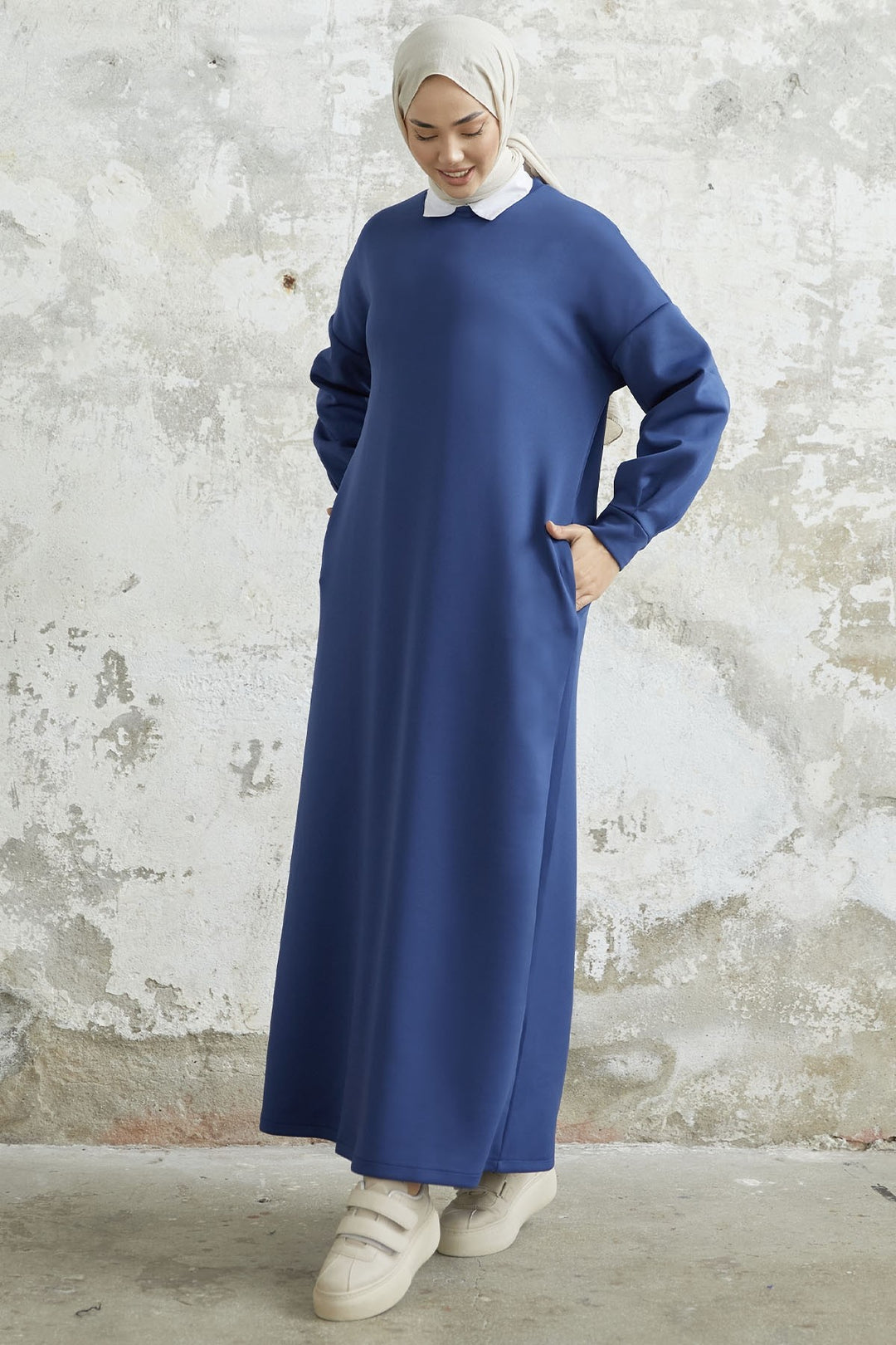 MDS Women Nevra Pocketed Scuba Dress - Indigo - Red Deer