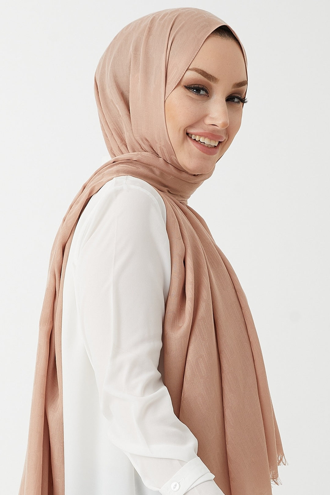 MDS Women Luda Chain Pattern Cotton Jacquard Shawl - Yavruağzı - Zwolle