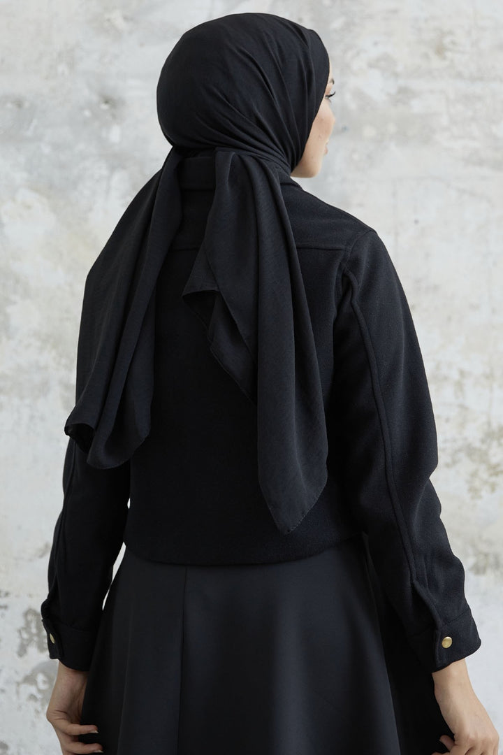 MDS Women Liesa Cover Pocket Cashmere Jacket - Black - Zevenaar