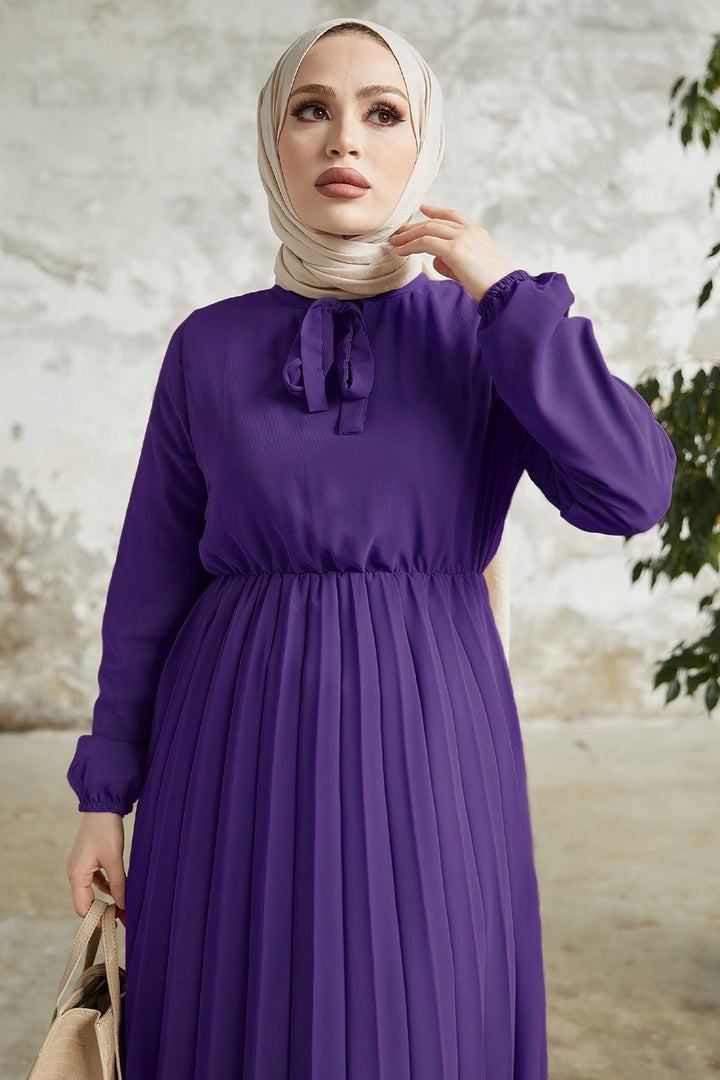MDS Women Piliseli Limelda Open Purple Chiffon Dress - Ciudad de Allende