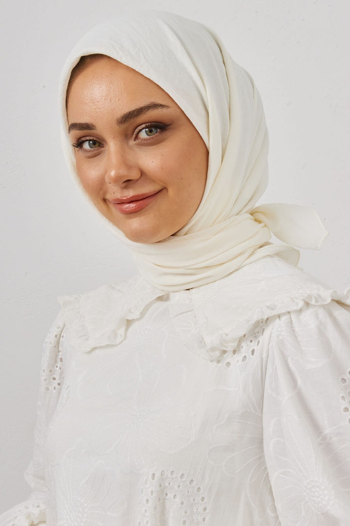 MDS Women Organic Fresh Scarf - White - Lerma