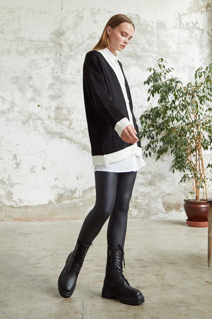 MDS Women Vega Pocket Sweater - Black - Mandurah