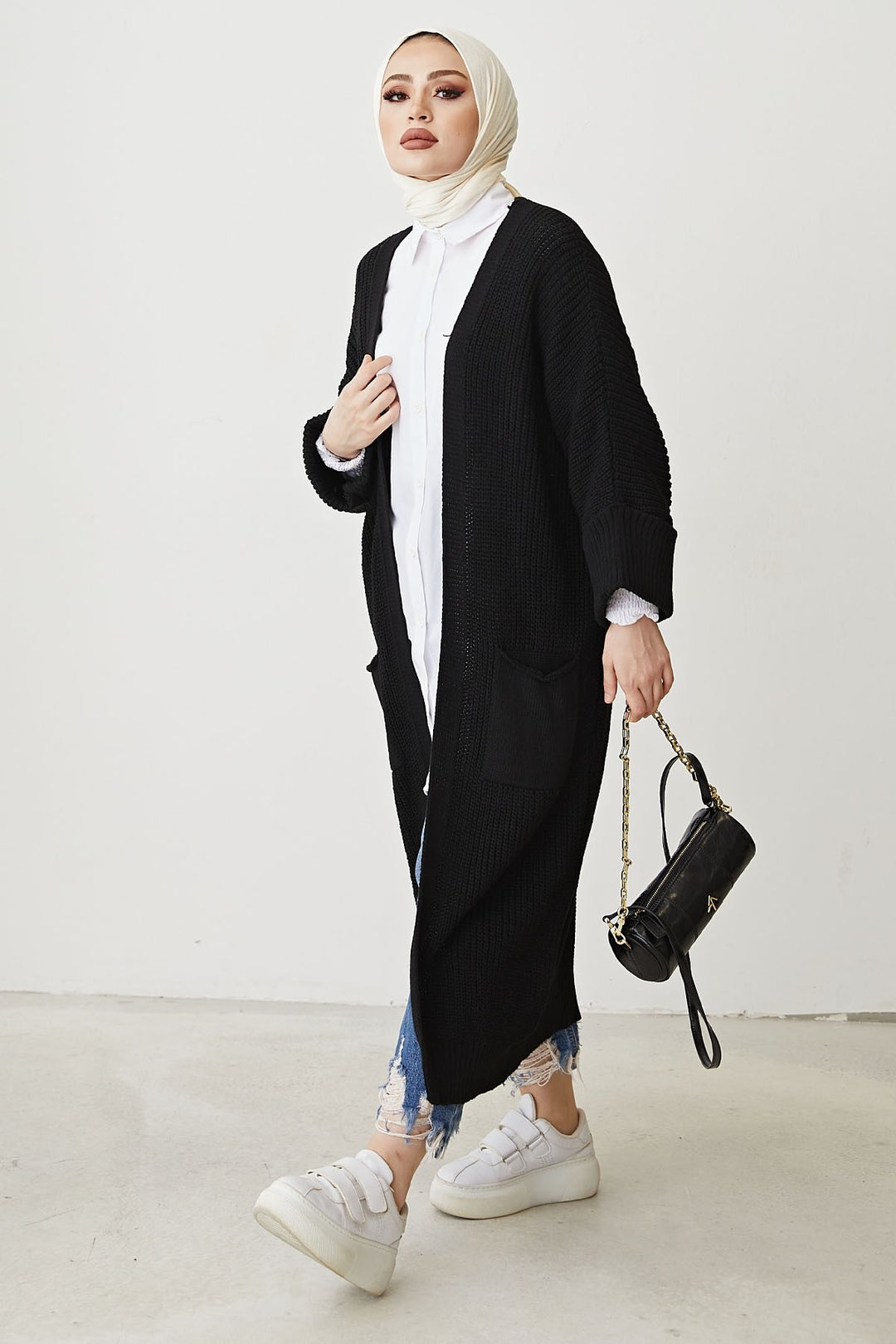 MDS Women Farah Soft Sleeve Cardigan - Black - Sahuayo de Morelos