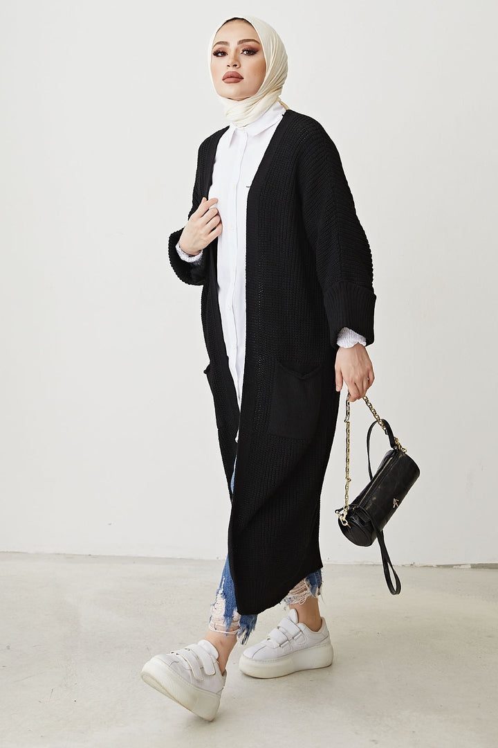 MDS Women Farah Soft Sleeve Cardigan - Black - Sahuayo de Morelos