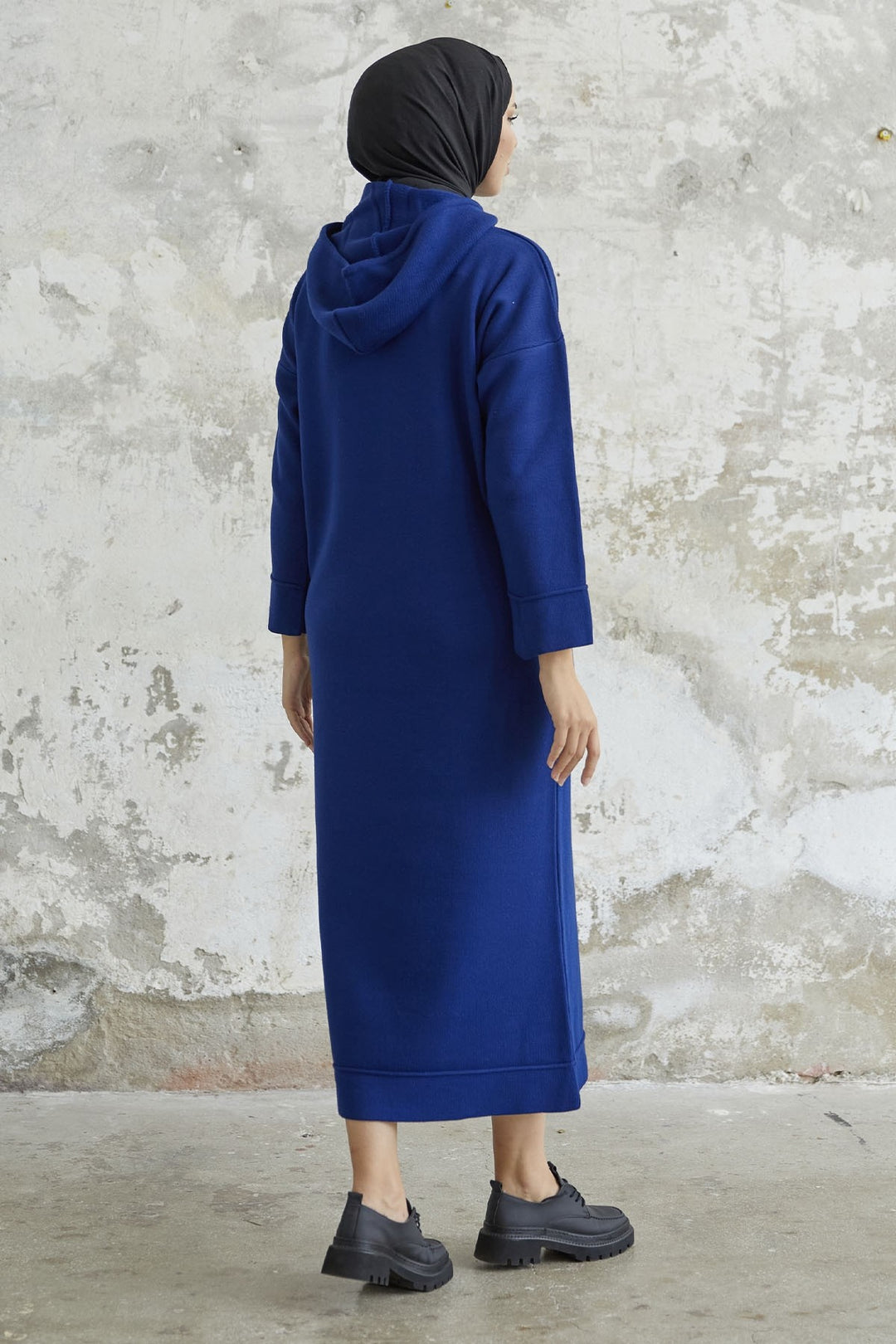 MDS Women Ivona Hooded Knit Dress - Navy Blue - Agua Prieta
