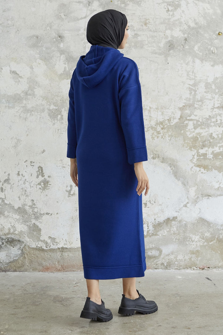 MDS Women Ivona Hooded Knit Dress - Navy Blue - Agua Prieta