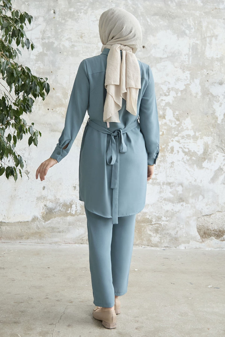 MDS Women Front Tie Two Piece Set - Mint - Haverstraw