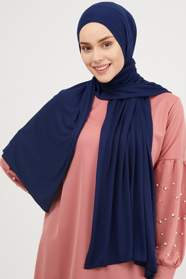 MDS Women Liny Crochet Shawl - Navy Blue - Roanne