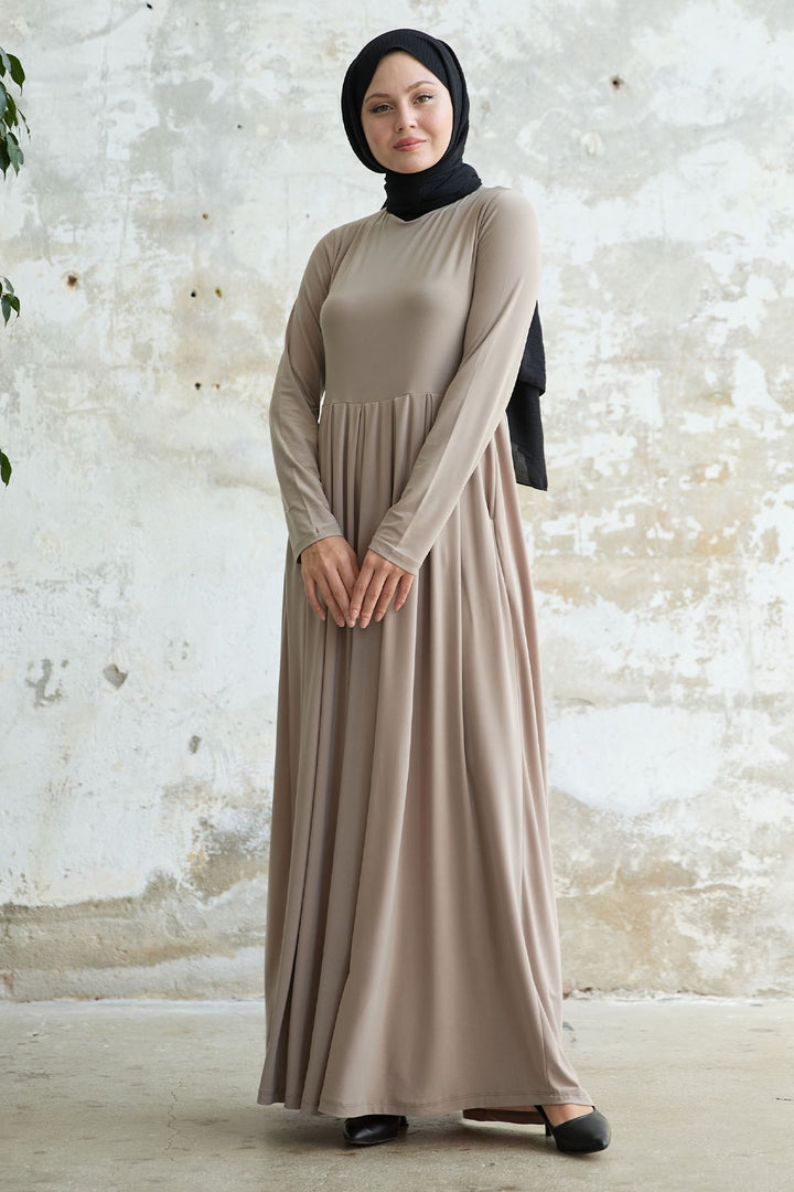 MDS Women Sandy Pocket Dress - Beige - Città di Castello