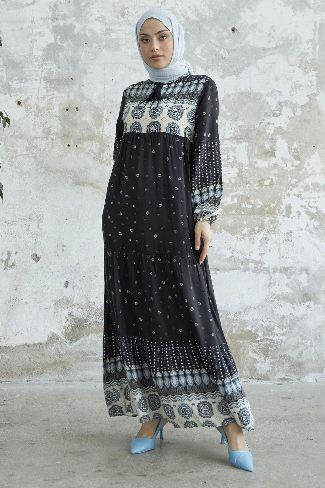 MDS Women Tasseled Viscose Dress - Black - Tomelloso