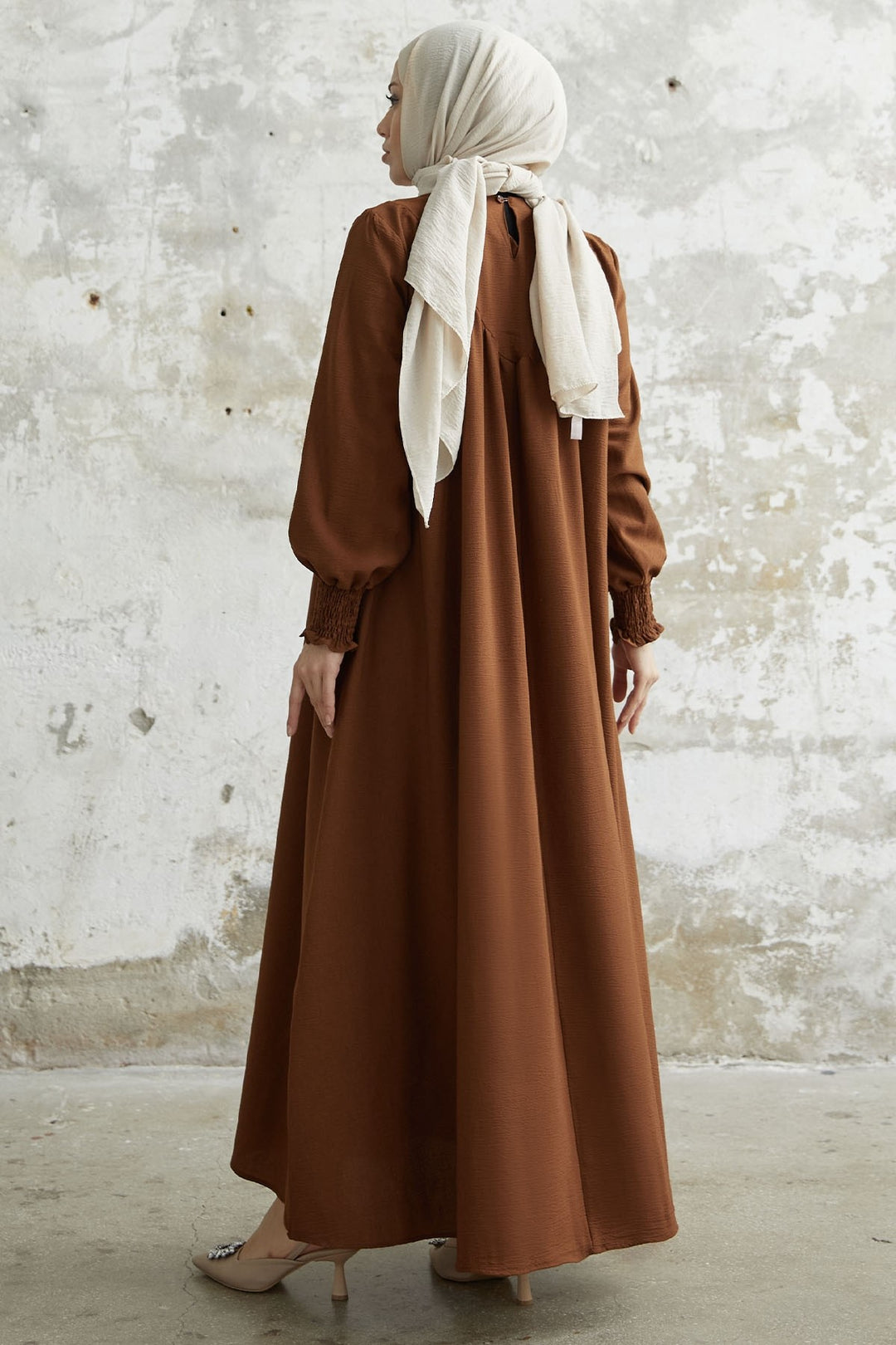 MDS Women Gipeli Front Robed Dress - Dark Brown - Euclid