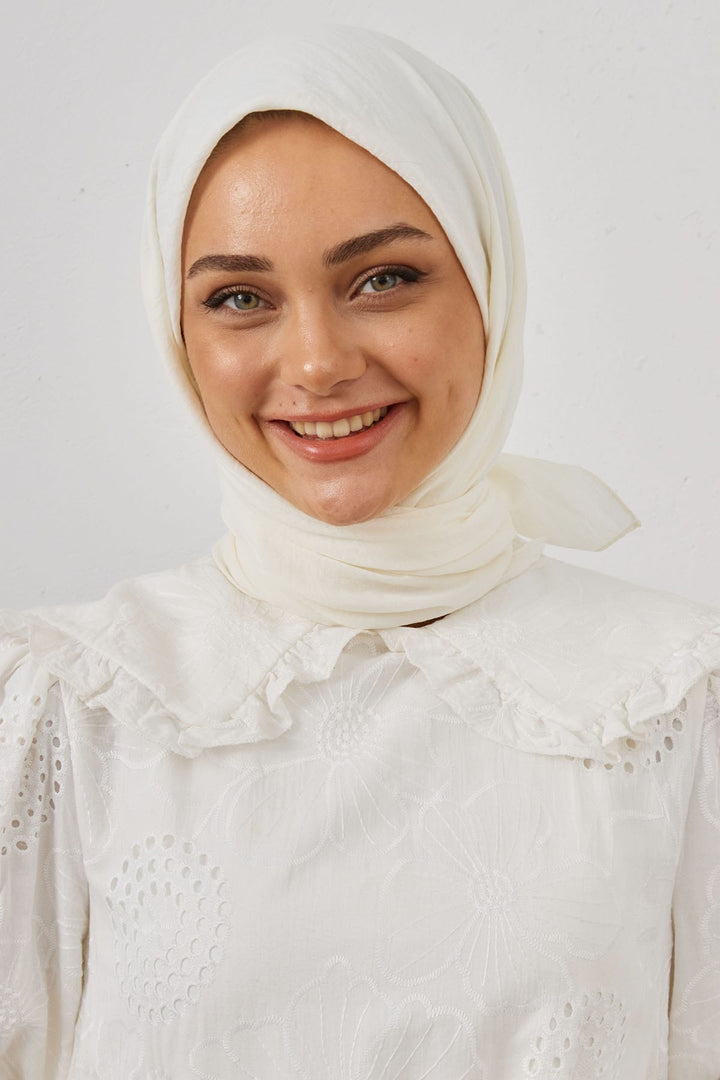MDS Women Organic Fresh Scarf - White - Lerma