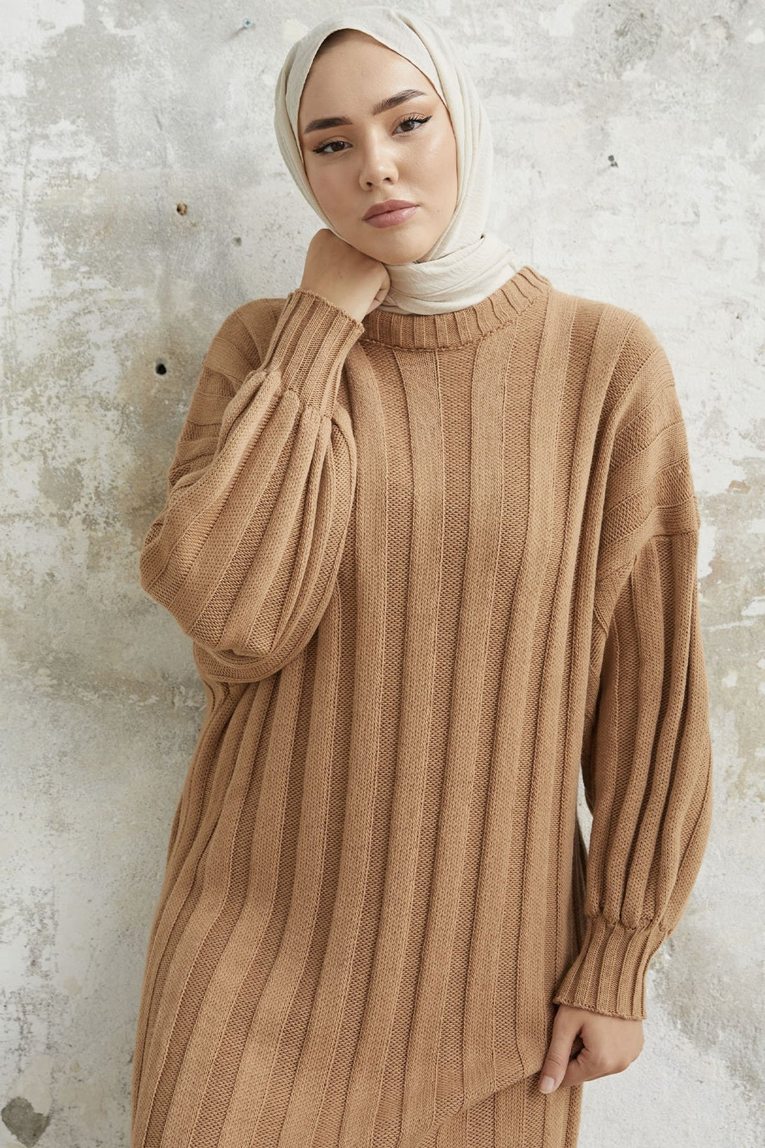 MDS Women Lovisa Ribbed Knit Dress - Camel - Caen
