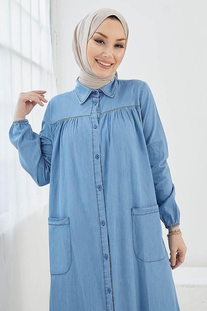MDS Women Mayra Pocketed Denim Dress - Light Blue - San Vicente de Baracaldo